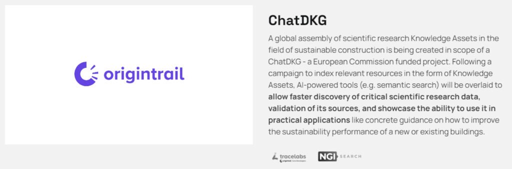 Image screenshot de présentation du projet ChatDKG d'Origin Trail